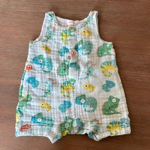 angel dear | 6-12 mos| unisex romper | lizard print